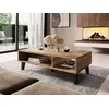 Image de Lord - Table Basse - Effet Bois Et Noir - 110 Cm - Style Industriel - Bois / Gris