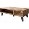 Image de Lord - table basse - effet bois et noir - 110 cm - style industriel - best mobilier - bois et gris LORD