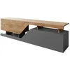 Image de Pitt - Meuble Tv - 160 Cm - Style Industriel - Bois / Gris