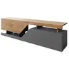 Image de Pitt - meuble tv - 160 cm - style industriel - best mobilier - bois et gris PITT