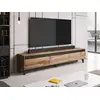 Image de Lord - Meuble Tv - Effet Bois Et Noir - 185 Cm - Style Industriel - Bois