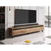 Image de Lord - meuble TV - effet bois et noir - 185 cm - style industriel - Bois