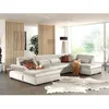 Image de Vermont - canapé panoramique dangle droit - 7 places - XXL - en velours - Beige