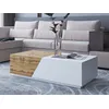 Image de Pitt - Table Basse - 124 Cm - Style Industriel - Bois / Blanc