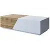 Image de Pitt - table basse - 124 cm - style industriel - best mobilier - bois et blanc PITT