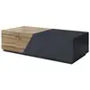 Image de Pitt - table basse - 124 cm - style industriel - best mobilier - bois et gris PITT