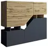 Image de Pitt - buffet haut - 4 portes - 120 cm - best mobilier - bois et gris PITT