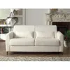 Image de Owen - canapé 3 places convertible express couchage quotidien 140 cm matelas 12 cm en tissu bouclette - Beige