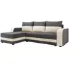 Image de Harvey - canapé d'angle réversible 4 places convertible avec coffre en tissu bicolore - best mobilier - gris et beige HARVEY