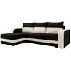 Image de Harvey - canapé d'angle réversible - convertible - avec coffre - en tissu - 4 places - style contemporain couleur - noir et beige HARVEY