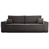 Image de Dellia - canapé 3 places convertible - avec coffre - en velours côtelé - style contemporain - best mobilier - gris foncé DELLIA