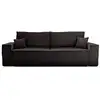 Image de Dellia - canapé 3 places convertible - avec coffre - en velours côtelé - style contemporain - best mobilier - gris anthracite DELLIA