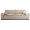 Image de Dellia - canapé 3 places convertible - avec coffre - en velours côtelé - style contemporain - best mobilier - beige DELLIA