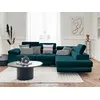 Image de CanapÃ© d'angle droit convertible 5 places en velours bleu canard en occasion ou reconditionné