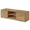 Image de Robin - meuble tv - 2 portes et 2 niches - 120 cm - best mobilier - noir et bois et bois ROBIN