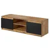 Image de Robin - meuble tv - 2 portes et 2 niches - 120 cm - best mobilier - noir et bois et bois ROBIN