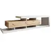 Image de Olga - meuble tv - effet bois et blanc - 2 tiroirs - 198 cm - best mobilier - bois et blanc OLGA
