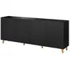 Image de Sanna - buffet bas - 4 portes - 200 cm - best mobilier - noir et blanc SANNA
