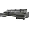 Image de Harvey - canapé panoramique - convertible - avec coffre - en tissu - 7 places - style contemporain couleur - gris HARVEY
