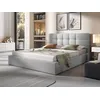 Image de Mael - Lit Coffre - 160x200 - En Tissu - Sommier Inclus - Gris Clair