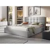 Image de Mael - lit coffre - 160x200 - en tissu - sommier inclus - Gris clair