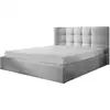 Image de Mael - lit coffre - 160x200 - en tissu - sommier inclus - best mobilier - gris clair MAEL