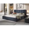 Image de Mael - Lit Coffre - 160x200 - En Tissu - Sommier Inclus - Bleu Ardoise
