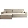 Image de Dellia - canapé d'angle réversible convertible - avec coffre - en velours côtelé - 4 places - best mobilier - beige DELLIA