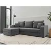 Image de Harvey - Canapé dangle réversible 4 places convertible avec coffre en velours - Gris