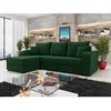 Image de Harvey - canapé dangle réversible - convertible - avec coffre - en velours - 4 places - style contemporain