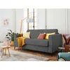 Image de Owen - canapé 3 places convertible express couchage quotidien 140 cm matelas 12 cm en velours côtelé - Gris foncé