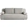 Image de Elio - canapé 3 places convertible - avec coffre - en velours et velours côtelé - best mobilier - gris clair ELIO