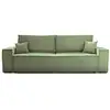 Image de Dellia - canapé 3 places convertible - avec coffre - en velours côtelé - style contemporain - best mobilier - vert sauge DELLIA