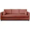 Image de Anna - canapé droit 3 places convertible avec poche en velours - lisa design - rose ANNA