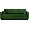 Image de Anna - canapé droit 3 places convertible avec poche en velours - lisa design - vert ANNA