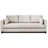 Image de Anna - canapé droit 3 places convertible avec poche en velours - lisa design - beige ANNA