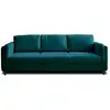 Image de Brooke - canapé 3 places - convertible - en velours - lisa design - bleu canard BROOKE