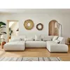 Image de Onyx - canapé panoramique dangle droit 7 places - en tissu - Beige