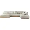 Image de Onyx - canapé panoramique d'angle droit 7 places - en tissu - lisa design - beige ONYX