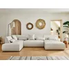 Image de Onyx - Canapé Panoramique D'angle Gauche 7 Places - En Tissu - Beige
