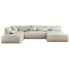 Image de Onyx - canapé panoramique d'angle gauche 7 places - en tissu - lisa design - beige ONYX