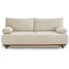 Image de CanapÃ© droit convertible 3 places en velours cÃ´telÃ© beige en occasion ou reconditionné