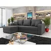Image de Harvey - Canapé dangle réversible 4 places convertible avec coffre en tissu - Gris foncé