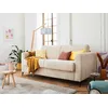 Image de Owen - Canapé 3 Places Convertible Express Couchage Quotidien 140 Cm Matelas 12 Cm En Velours Côtelé - Beige