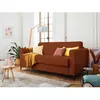 Image de Owen - canapé 3 places convertible express couchage quotidien 140 cm matelas 12 cm en velours côtelé - Terracotta