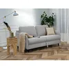 Image de Cosmos - canapé 3 places convertible express couchage quotidien 140 cm matelas 11 cm en tissu - Gris