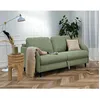 Image de Cosmos - canapé 3 places convertible express couchage quotidien 140 cm matelas 11 cm en tissu - Vert sauge
