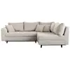 Image de Rune - canapé d'angle droit - 4 places - avec pouf d'appoint - en velours côtelé - lisa design - gris clair RUNE