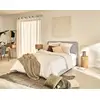 Image de Goyave - Lit Coffre - 160x200 - En Tissu - Sommier Inclus - Gris