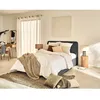 Image de Goyave - lit coffre - 160x200 - en tissu - sommier inclus - Gris Anthracite